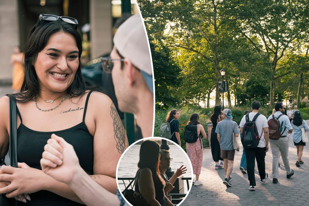 Sick of the slides are giving up on apps - and are looking for love on the walking trails: 'Here at least people don't fantasize you'