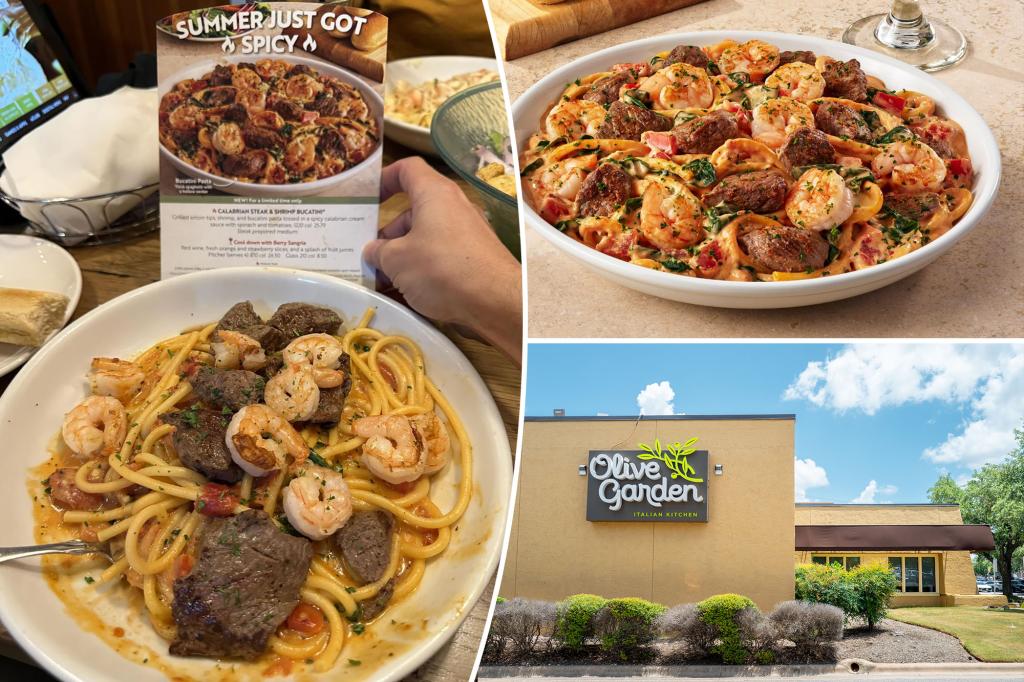 The 'very upset' meal of the olive garden client did not match the photo