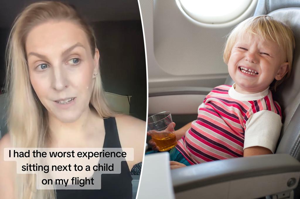 The woman detail the 'worst' flight sometimes sitting next to the little boy. But she does not blame her
